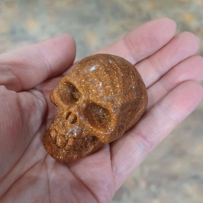 Goldstone Skull
