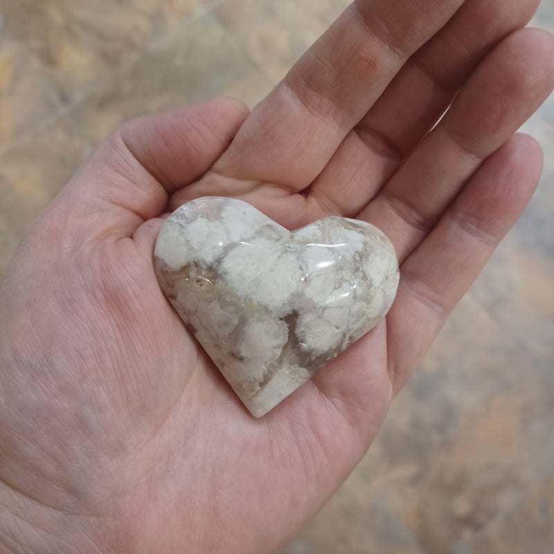 Flower Agate Heart