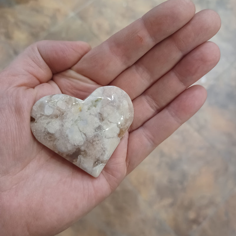 Flower Agate Heart