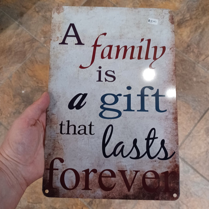 Family Tin Sign