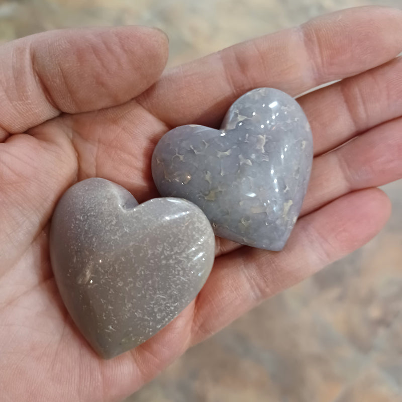 Grape Agate Heart