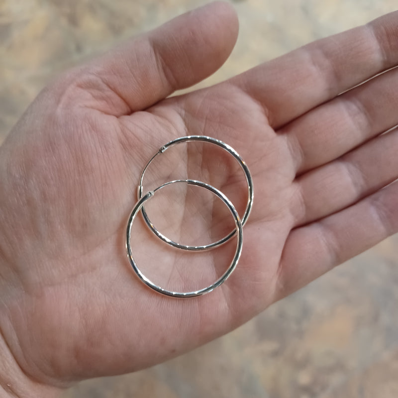 Silver Hoops