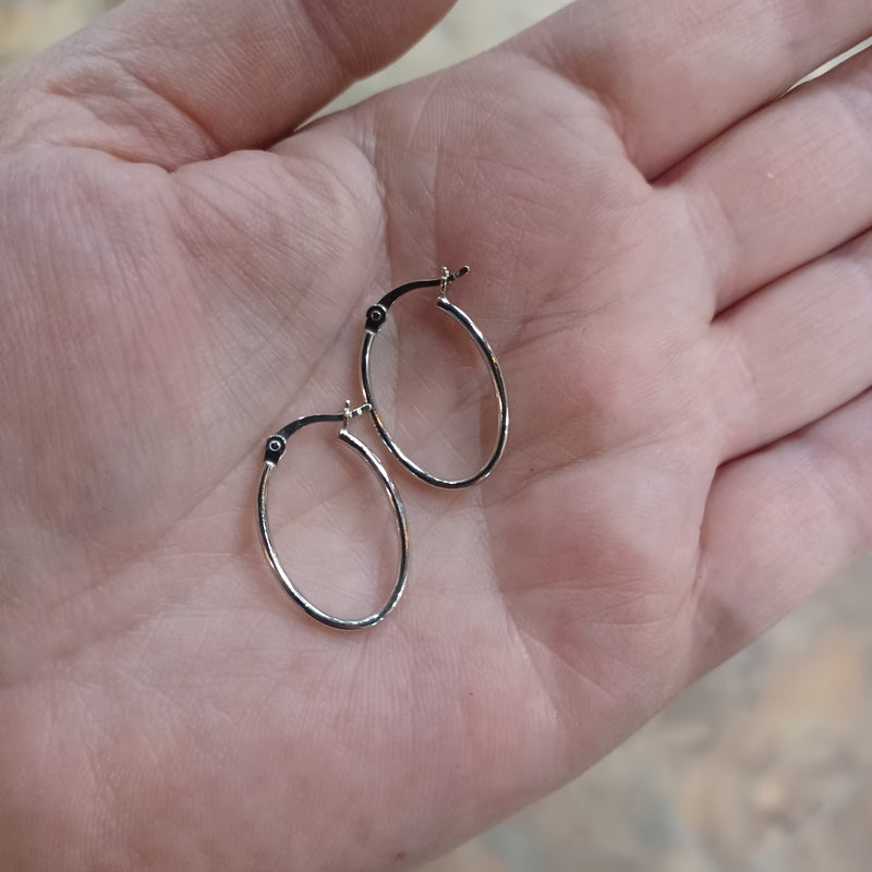 Silver Hoops