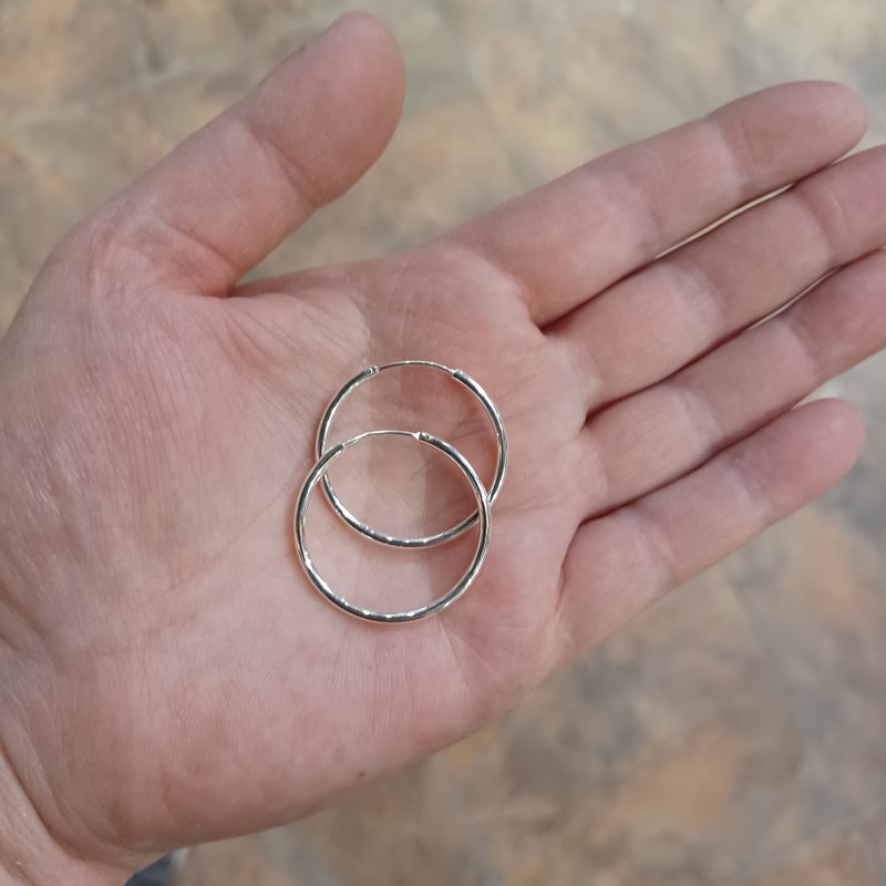 Silver Hoops