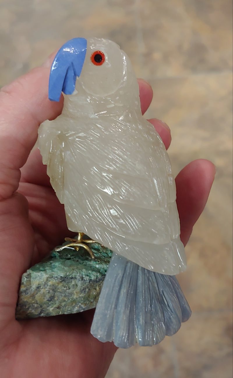 Gemstone Carved Bird