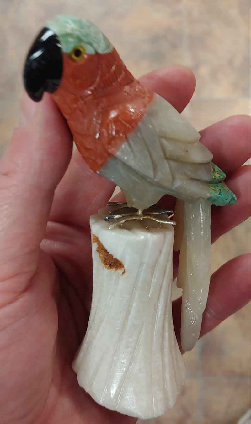 Gemstone Carved Bird