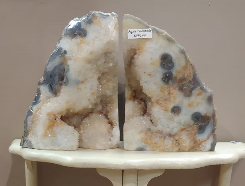 Agate Geode Bookends Large