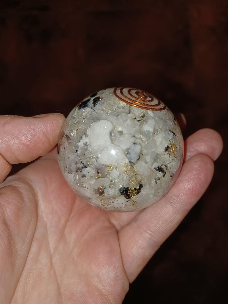 Moonstone Orgonite Sphere