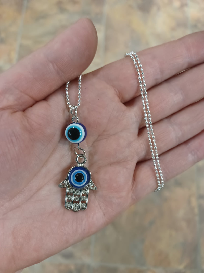 Hamsa Evil Eye Protection Necklace