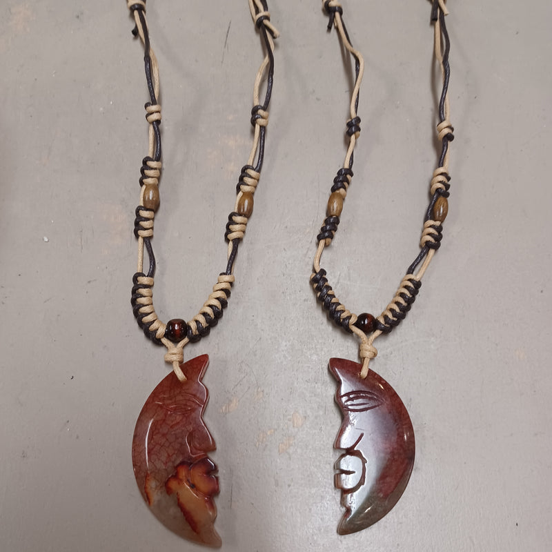 Agate Moon Necklaces